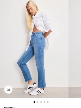Good American Good Curve Straight Jeans, NWT
